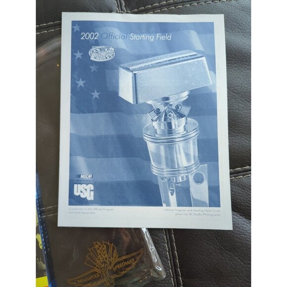 2002 Brickyard 400 Official Program NASCAR Winston Cup w/Lineup & STICKERS - Picture 4 of 6